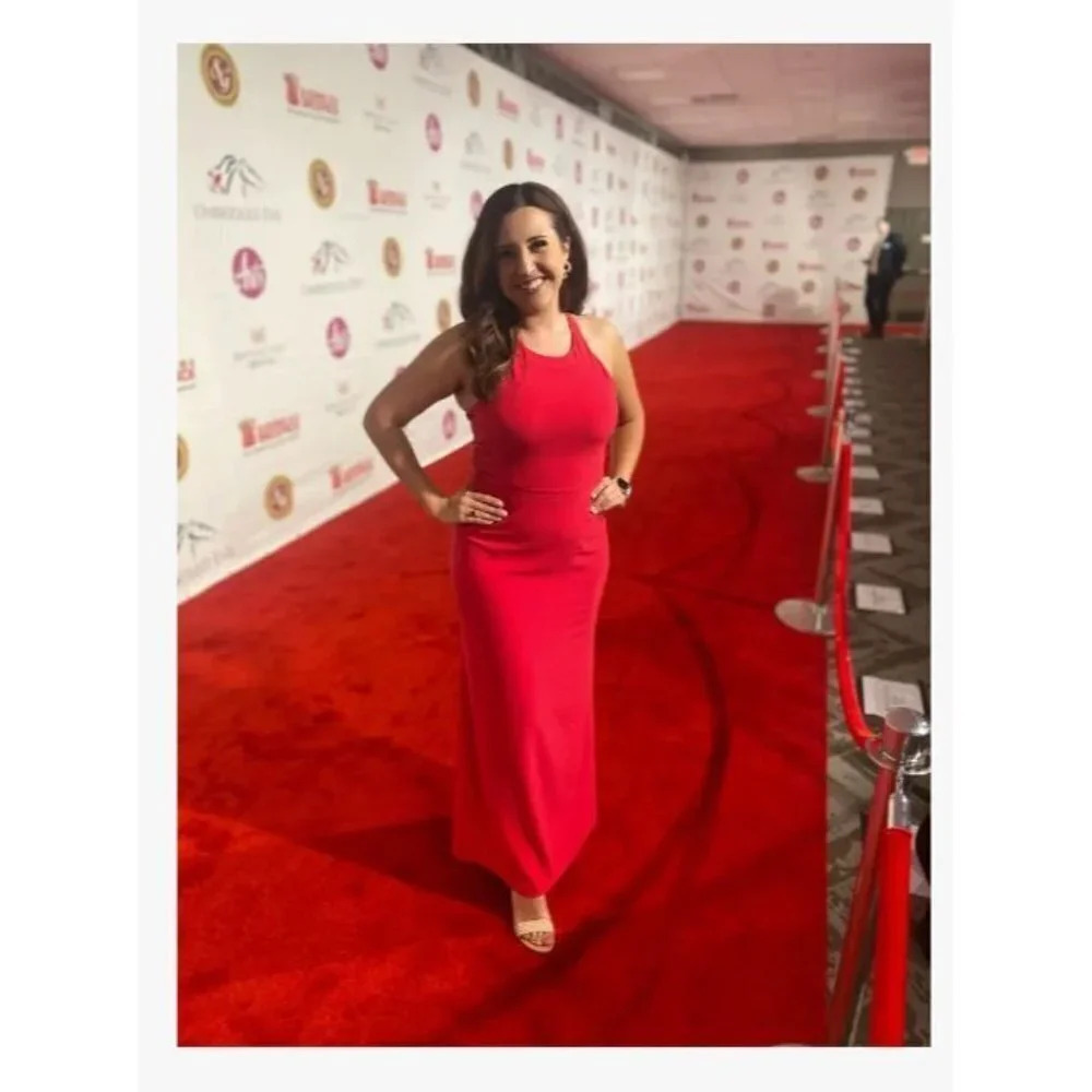 Halston Twist Mesh Insert Gown in Fuchsia 4 Women… - image 12